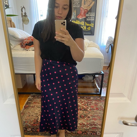 ZARA Printed Satin Midi Skirt - Picture 1 of 1